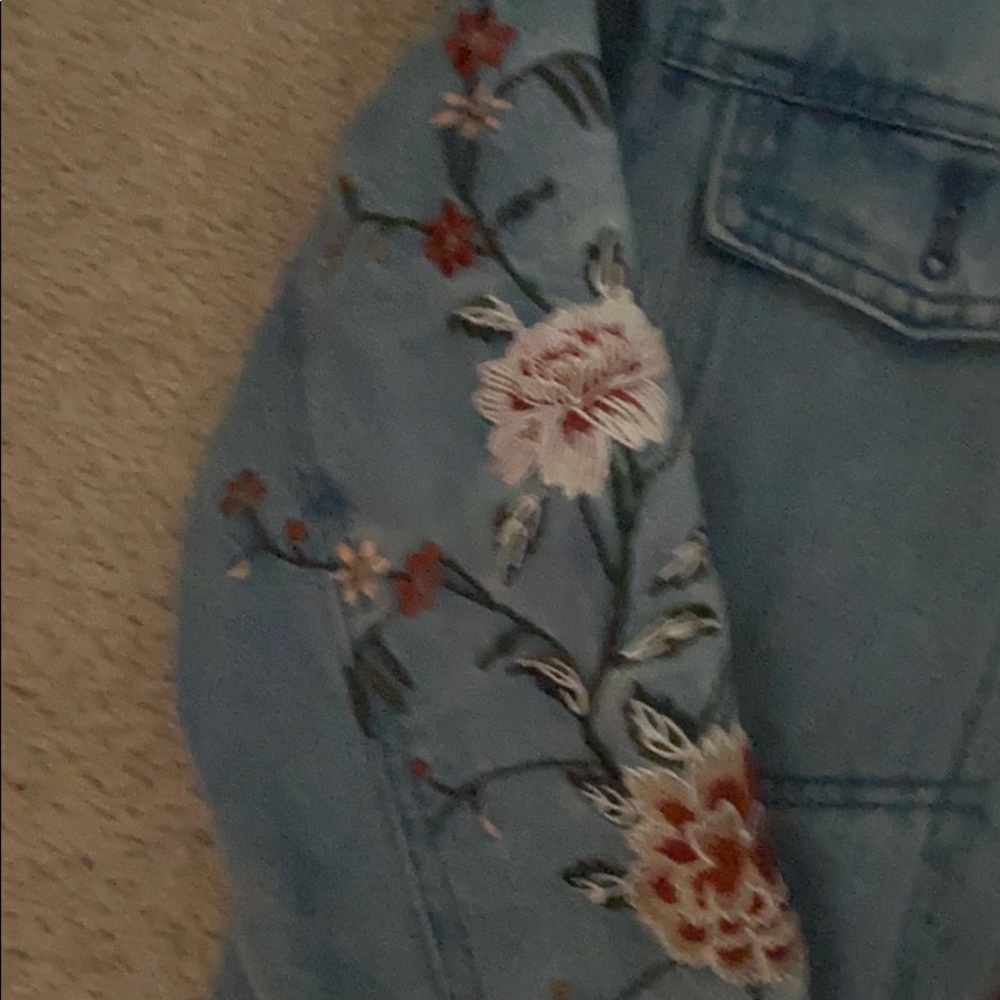 Cupcakes+Cashmere Embroidered Denim Sherpa Jacket - Picture 5 of 6